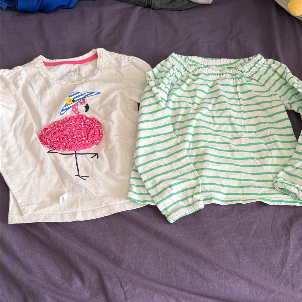 Lot of 2 Gap Girls Long Sleeve Tops - size 5